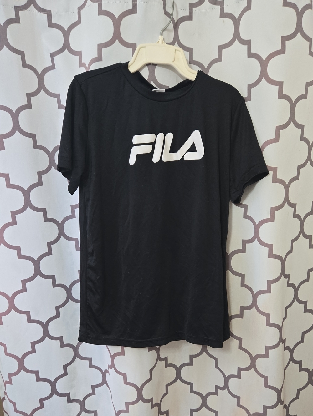 Fila Black T-Shirt with White Logo